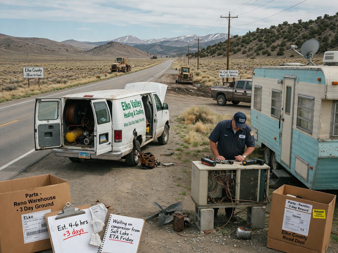 What Influences AC Repair Timelines in Rural Elko